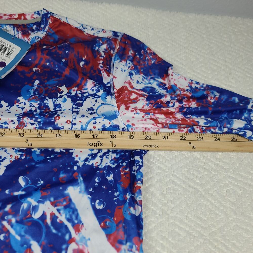 Reel Legends Men's UPF Fishing long sleeve shirt size small Boating Beachy - Picture 3 of 9